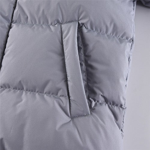 MLB NY Yankees Grey Stand Collar Puffer Down Jacket