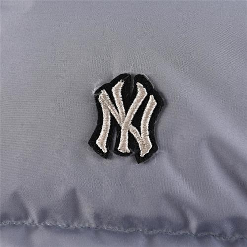MLB NY Yankees Grey Stand Collar Puffer Down Jacket