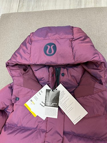 Lululemon Burgundy Hooded Puffer Jacket (Women's)