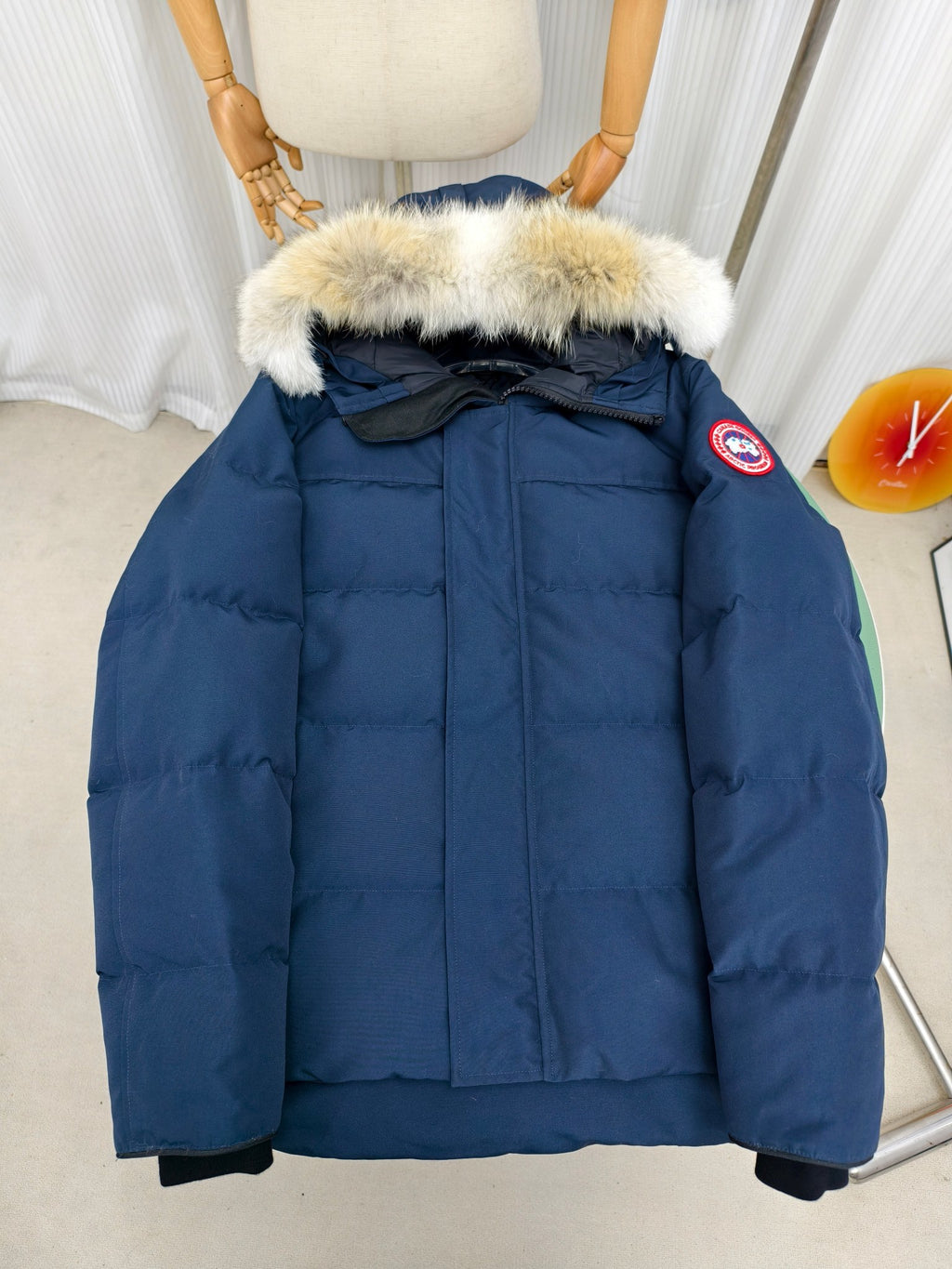 Canada Goose Steel Blue Carson Parka with Fur Trim Hood