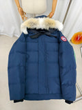 Canada Goose Steel Blue Carson Parka with Fur Trim Hood