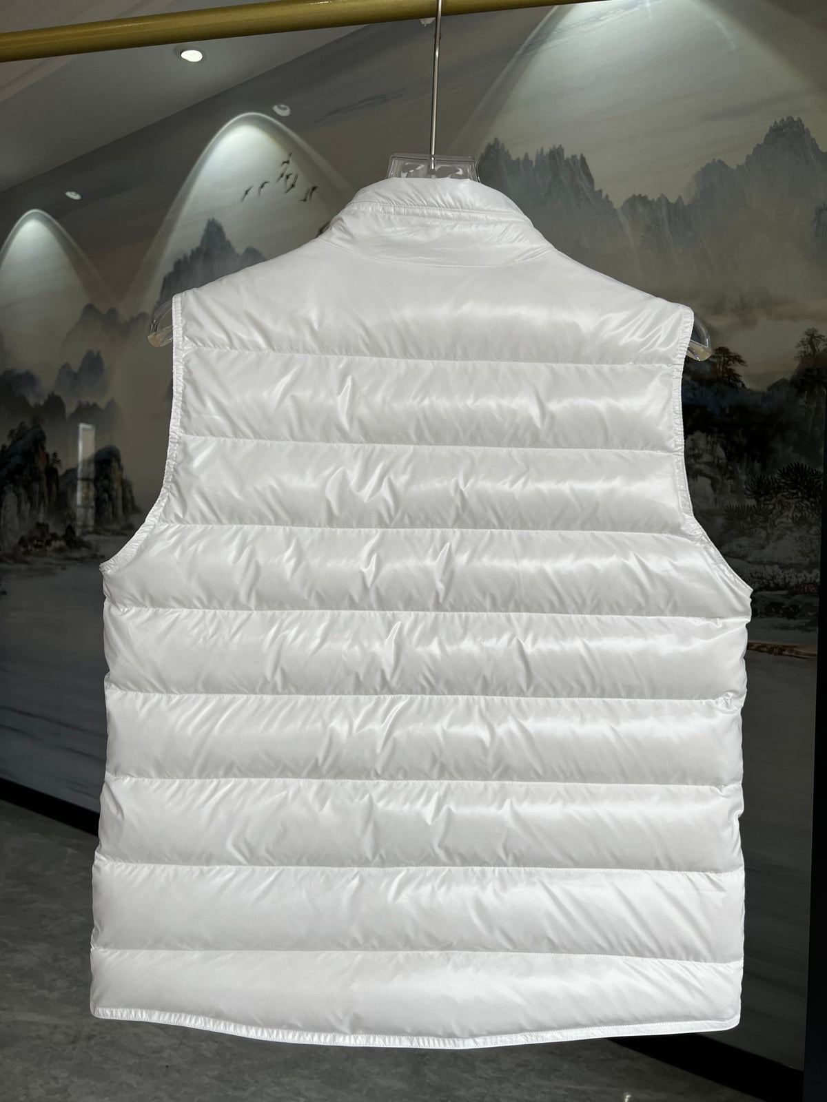 Moncler White Gui Quilted Down Vest
