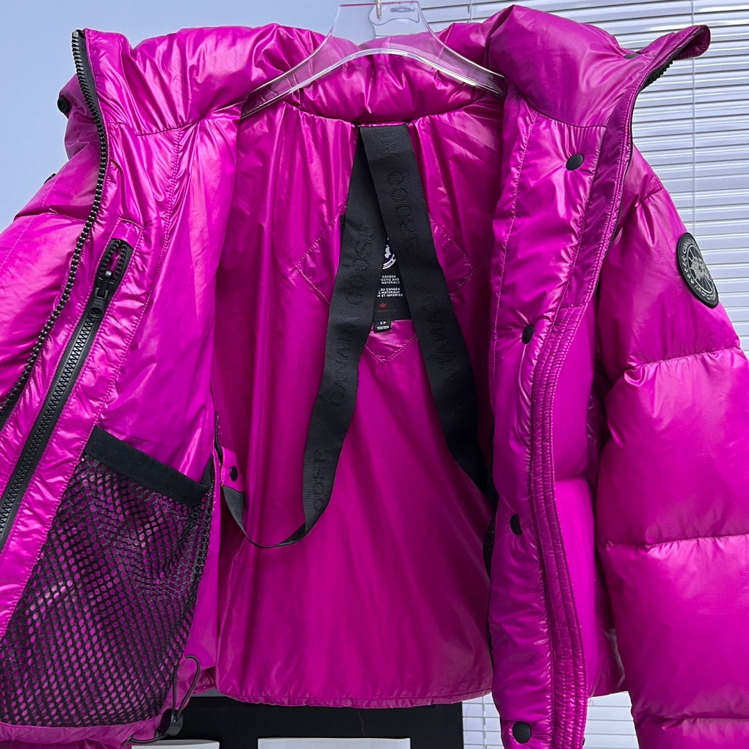 Canada Goose Crofton Down Hoody Magenta Metallic Hooded Jacket
