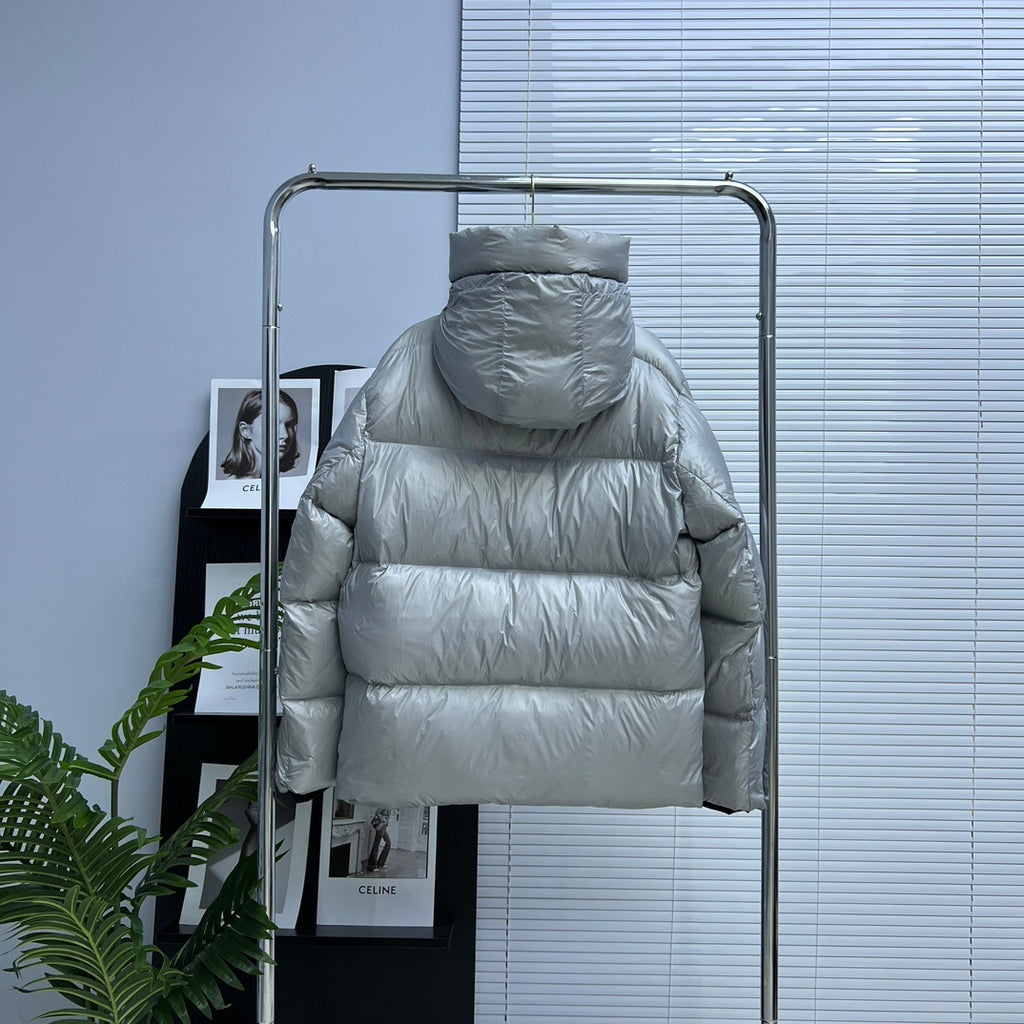 Canada Goose Silver Glossy Freestyle Hooded Down Jacket