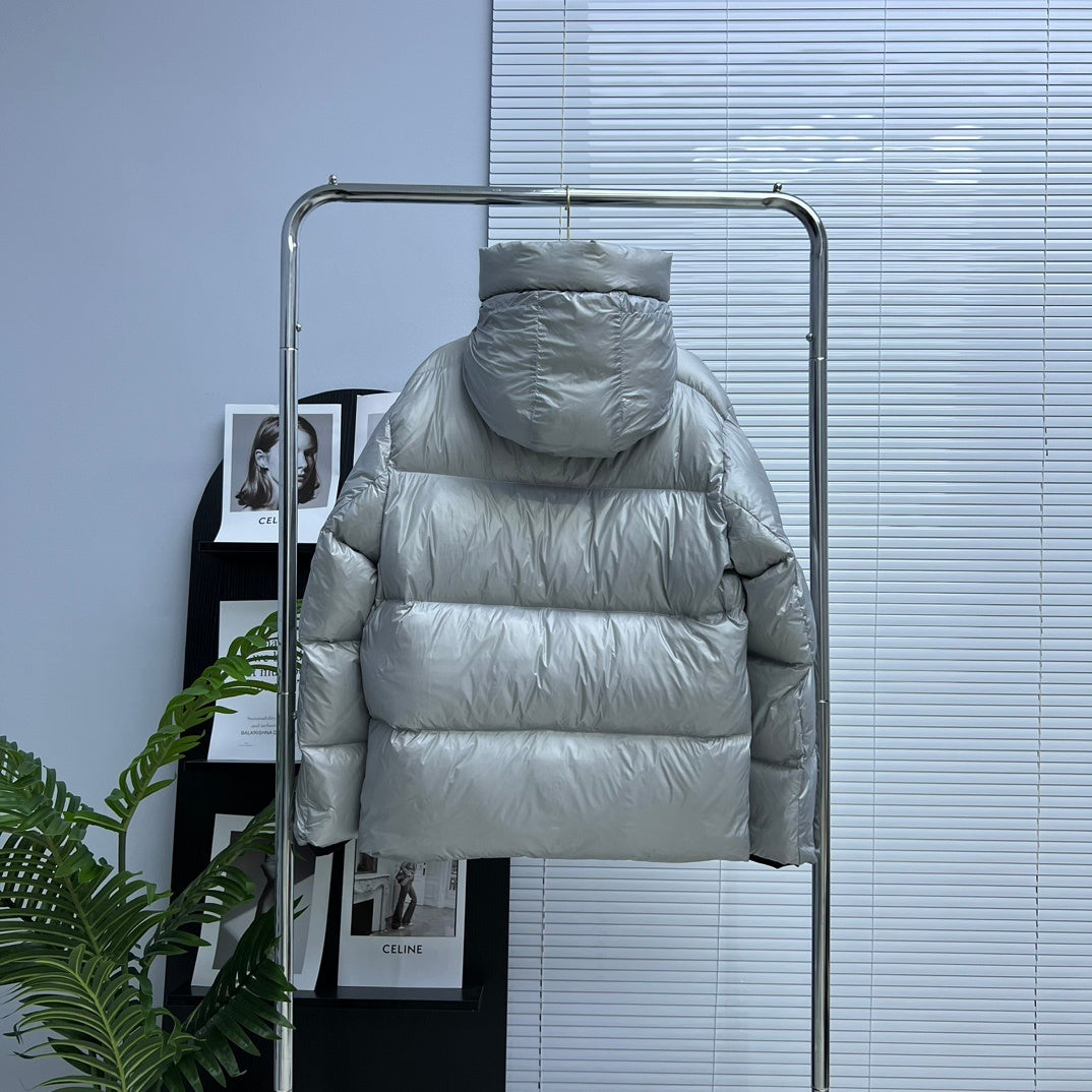 Canada Goose Silver Glossy Freestyle Hooded Down Jacket