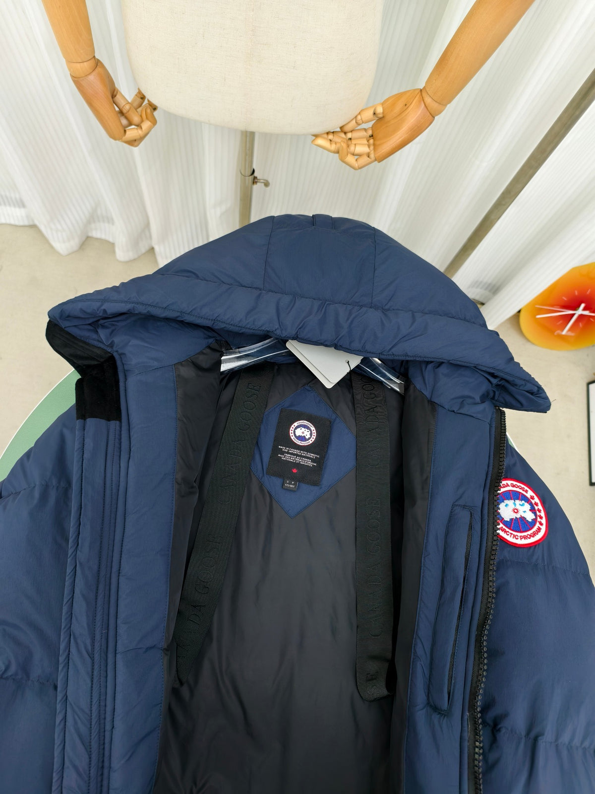 Canada Goose Navy Lawrence Puffer Hooded Down Jacket