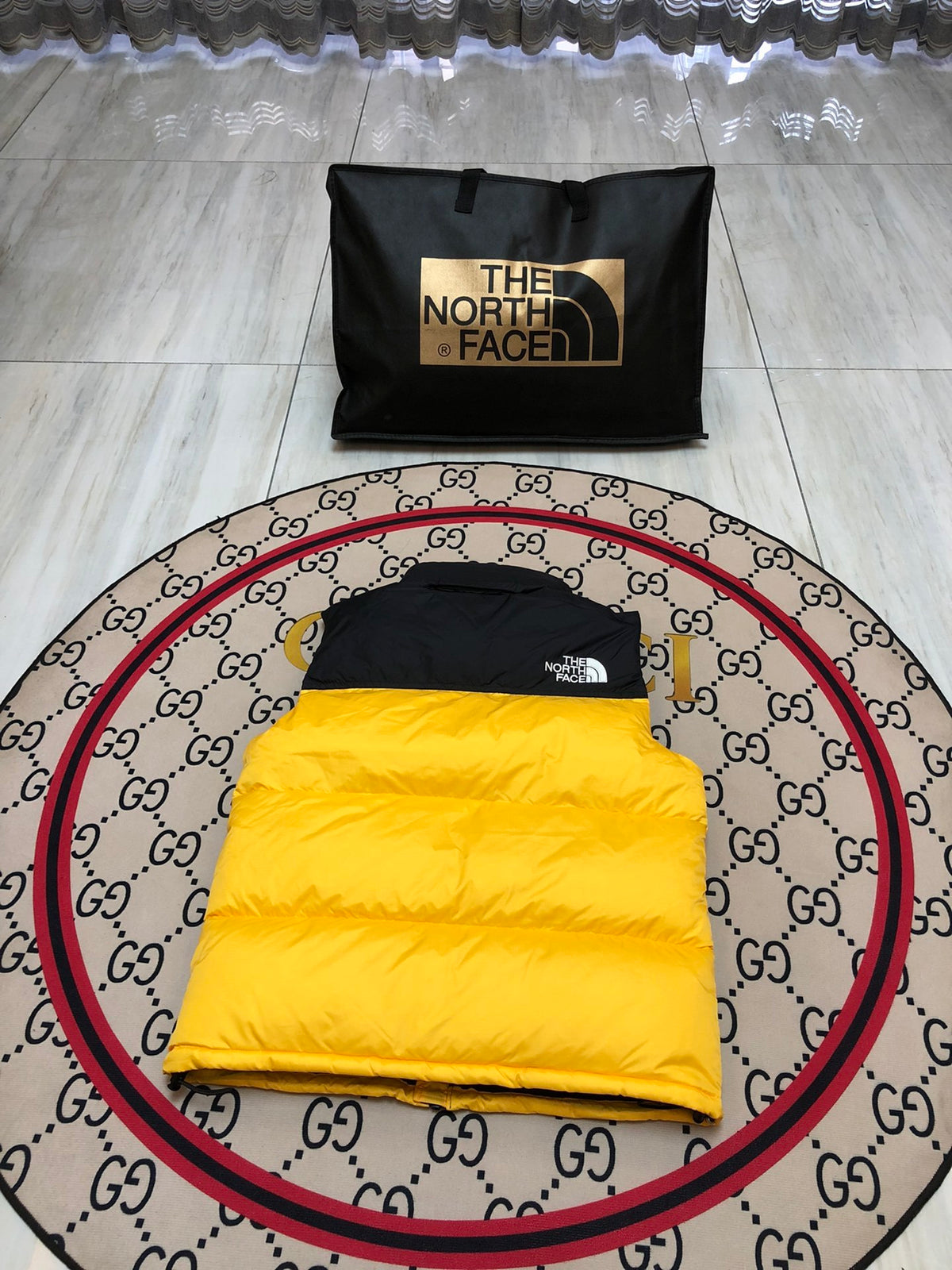 The North Face Yellow/Black 1996 Retro Nuptse Down Vest