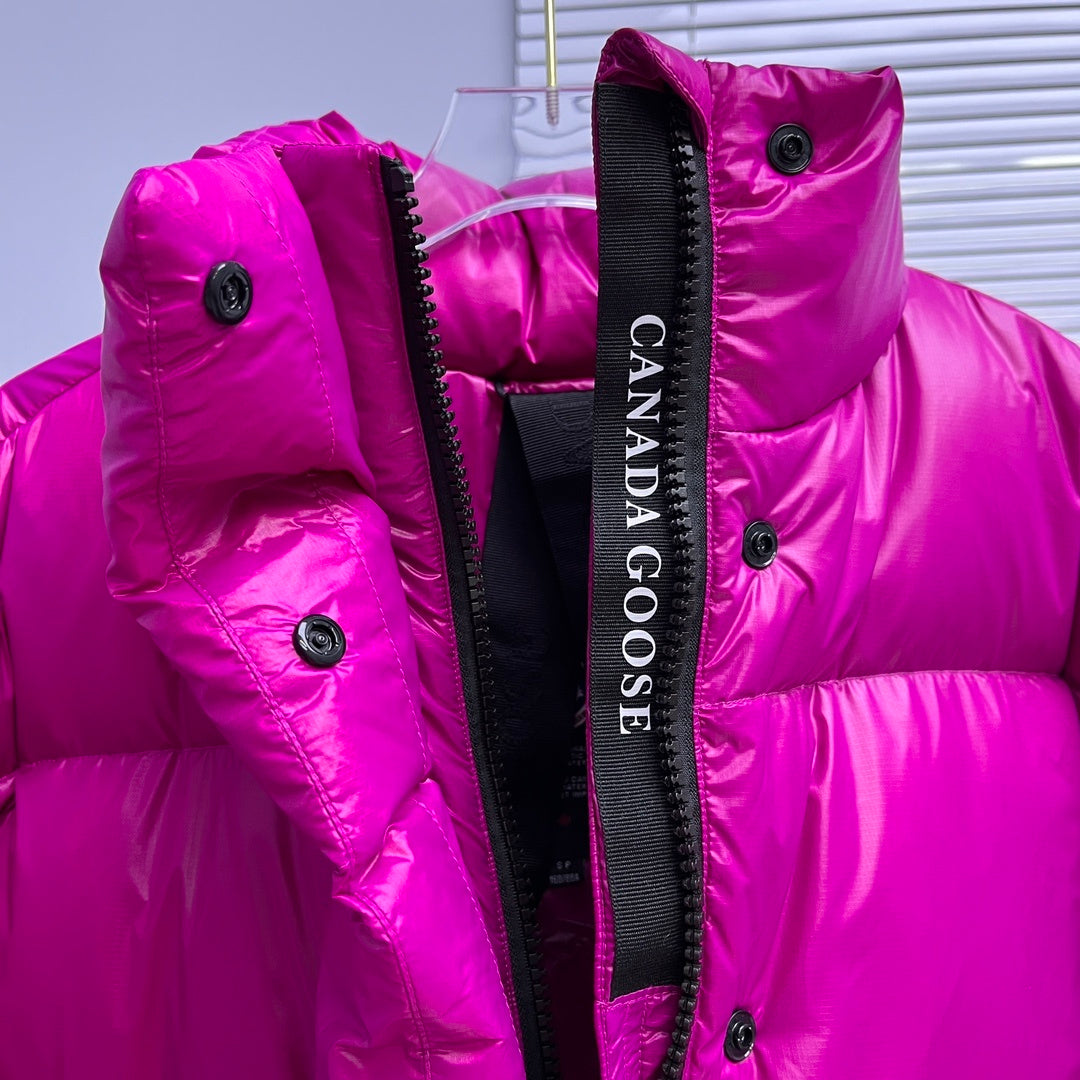 Canada Goose Crofton Down Hoody Magenta Metallic Hooded Jacket