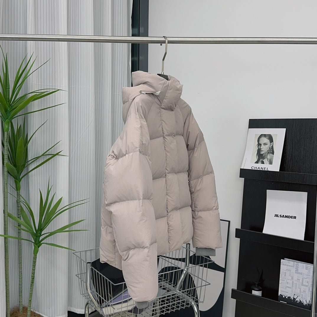 Moncler Short Puffer Down Jacket Nude Pink Hooded