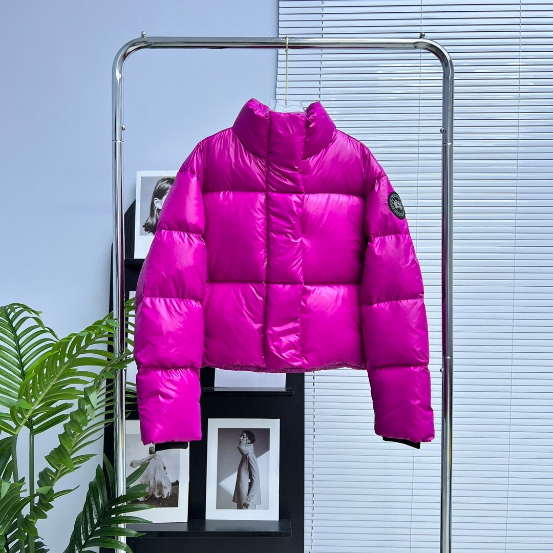 Canada Goose Crofton Down Hoody Magenta Metallic Hooded Jacket