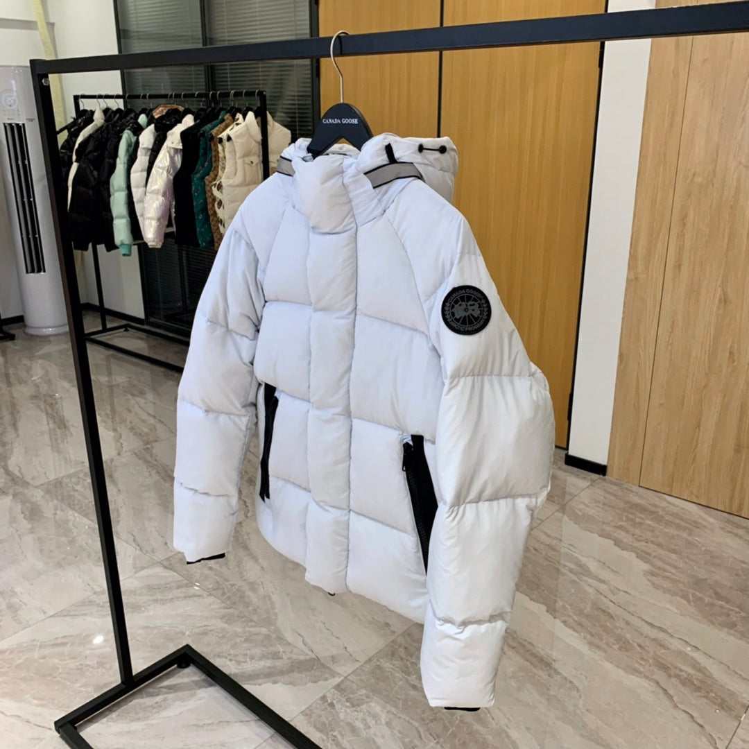 Canada Goose Crofton Down Hoody White Hooded Jacket
