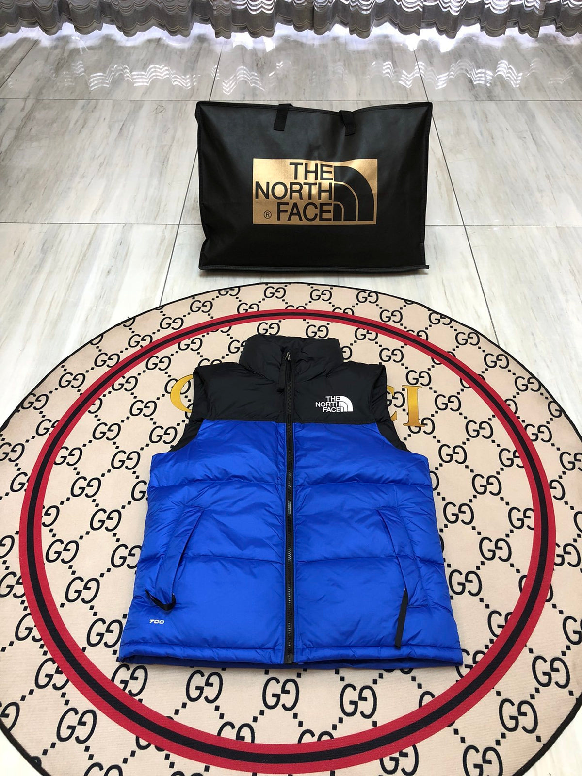 The North Face Blue/Black 1996 Retro Nuptse Down Vest