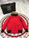 Canada Goose Chilliwack Bomber Down Jacket Red Fur Hood