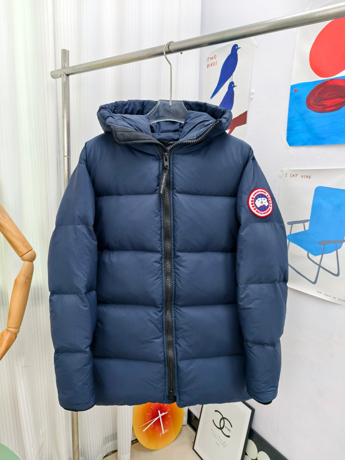 Canada Goose Navy Lawrence Puffer Hooded Down Jacket