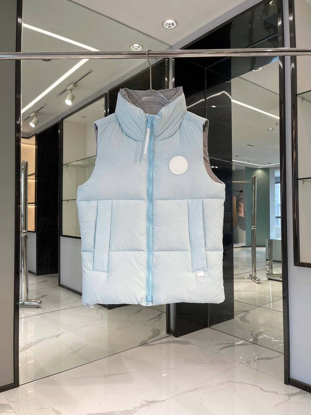 Canada Goose Ice Blue/Grey Reversible Freestyle Down Vest