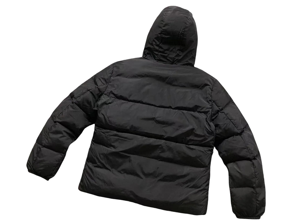 Moncler Black Logo Hood Oversized Puffer Down Jacket