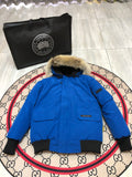 Canada Goose Chilliwack Bomber Down Jacket Royal Blue Fur Hood