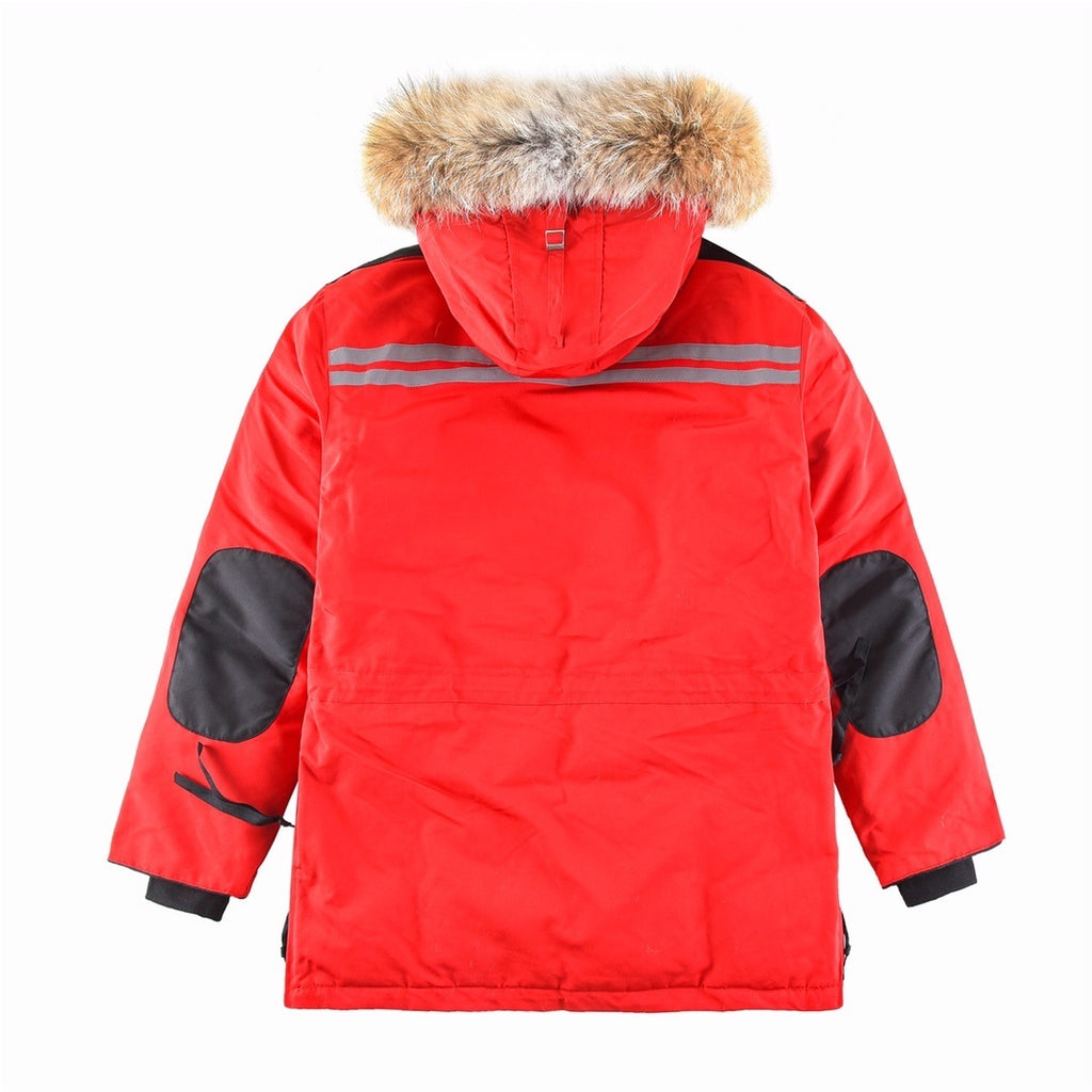 Canada Goose Snow Mantra Parka Down Coat Red Fur Hood
