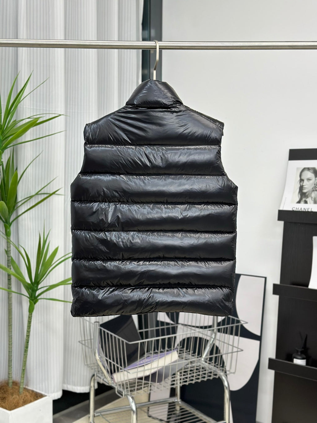 Moncler Black Tib Quilted Down Vest