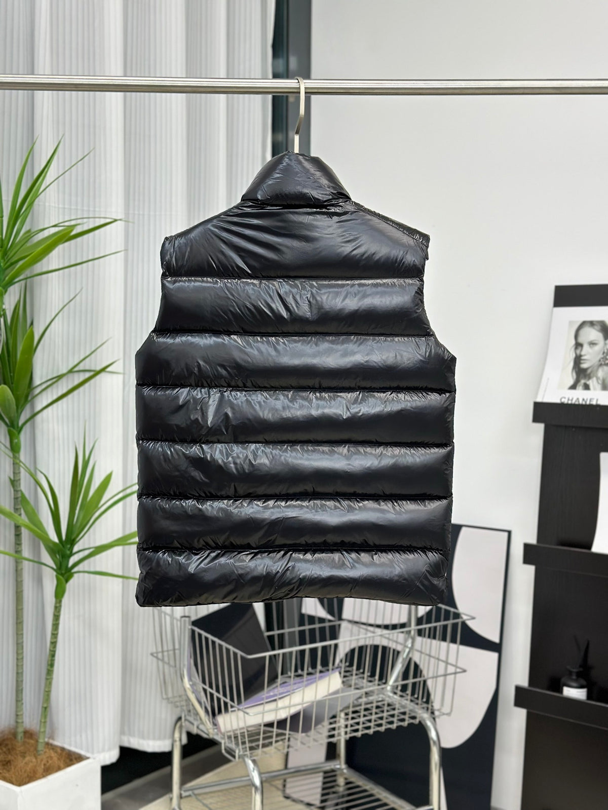 Moncler Black Tib Quilted Down Vest