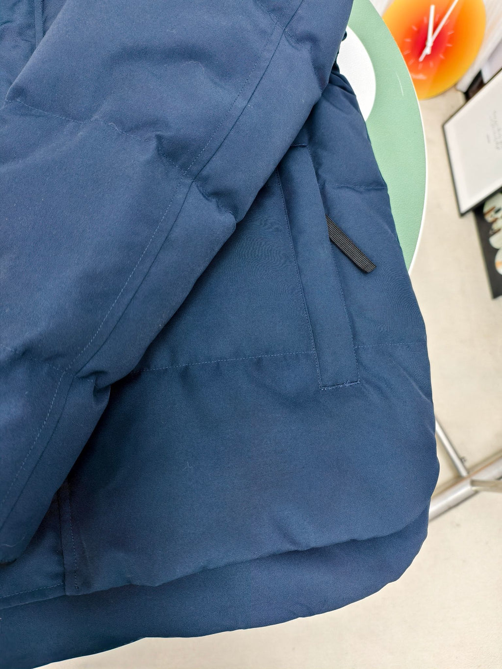Canada Goose Steel Blue Carson Parka with Fur Trim Hood
