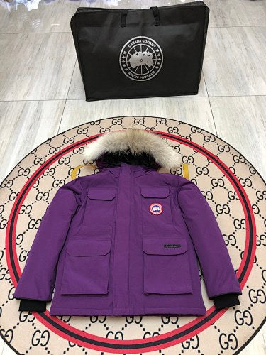 Canada Goose Expedition Parka Down Coat Purple Fur Hood
