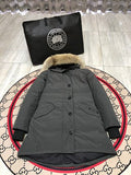 Canada Goose Rossclair Parka Down Coat Grey Fur Hood