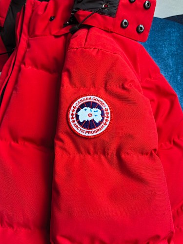 Canada Goose Wyndham Parka Down Jacket Red Fur Hood