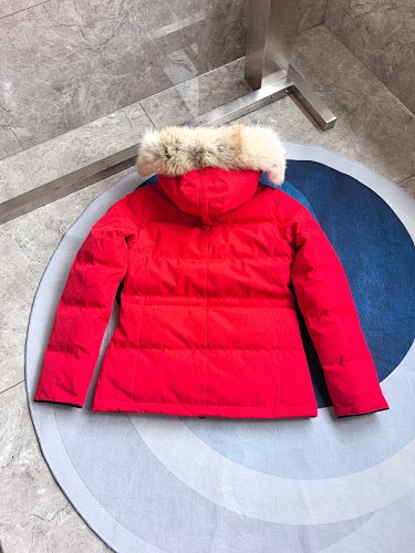 Canada Goose Wyndham Parka Down Jacket Red Fur Hood