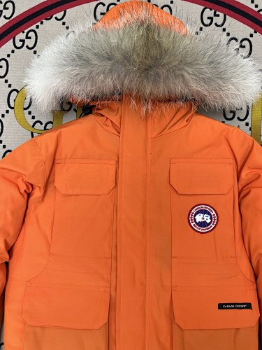 Canada Goose Expedition Parka Down Coat Orange Fur Hood
