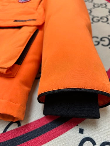 Canada Goose Expedition Parka Down Coat Orange Fur Hood