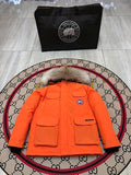 Canada Goose Expedition Parka Down Coat Orange Fur Hood