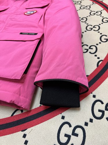 Canada Goose Expedition Parka Down Coat Hot Pink Fur Hood
