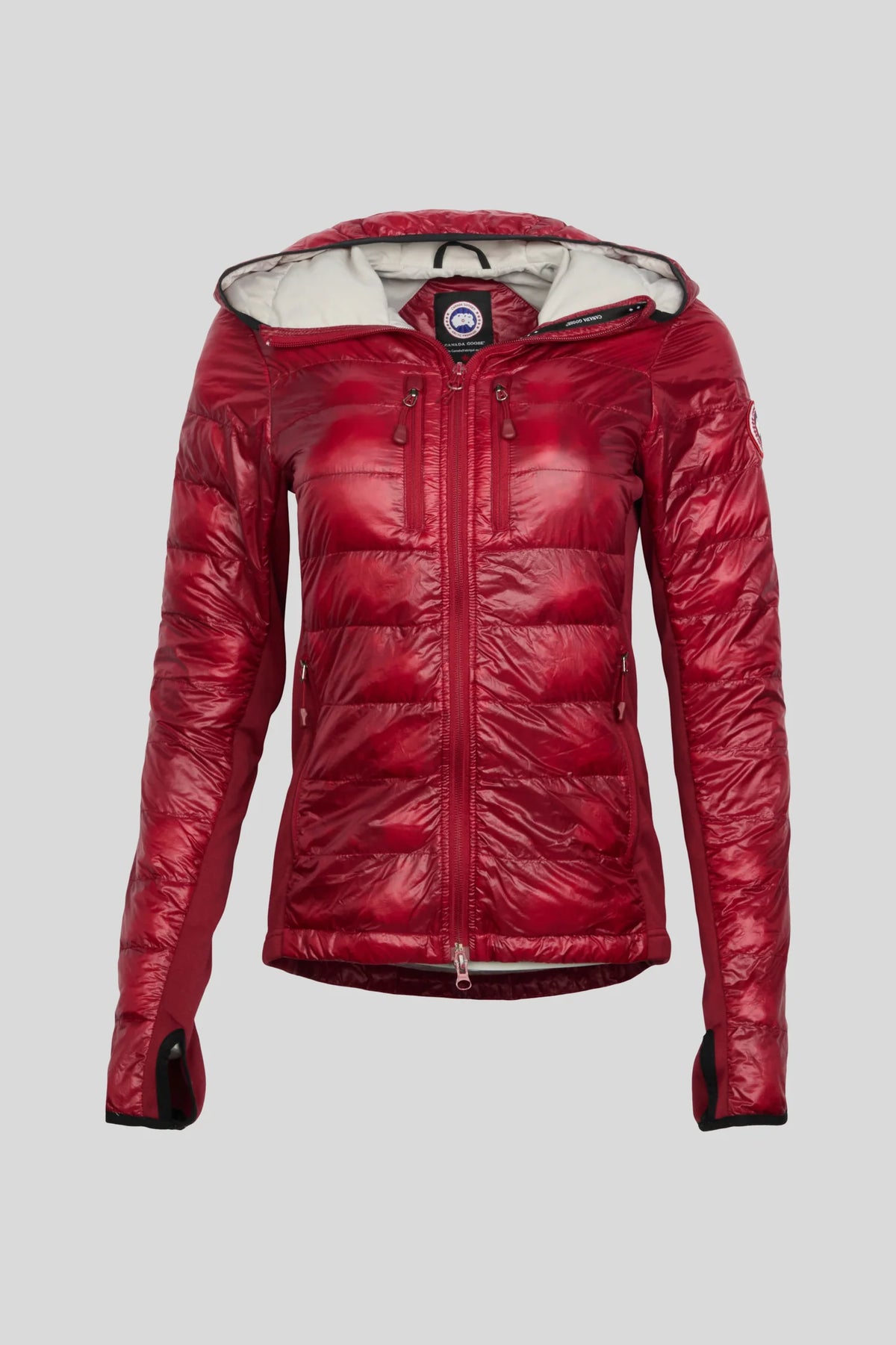 Canada Goose Crimson Red Hybridge Lite Hooded Down Jacket (Women's)